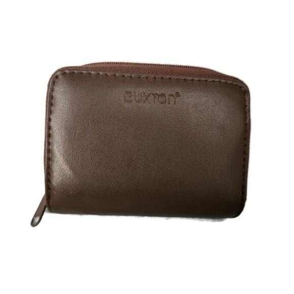 Buxton Brown Genuine Leather Expandable Card Case - Picture 2 of 8